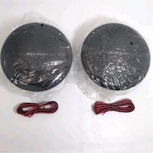 West Marine 1985025l Marine Stereo Speakers Waterproof Set 2 Black WM-6500BK